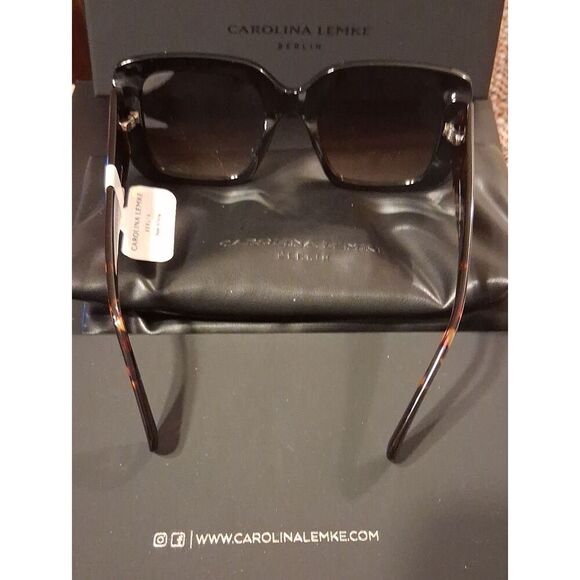 Carolina Lemke Molly Oversized Square Black And Brown With Case/Box/Cloth main image 4
